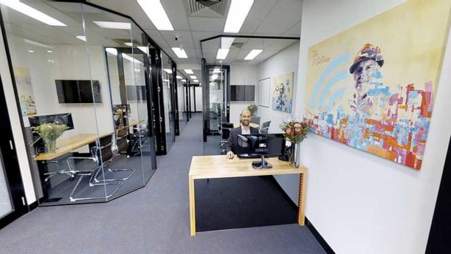 B2B HQ Carlton reception entry to virtual offices