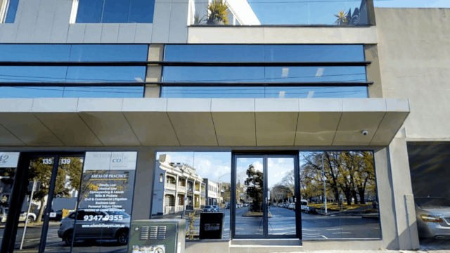 Front photo of B2B HQs virtual office building