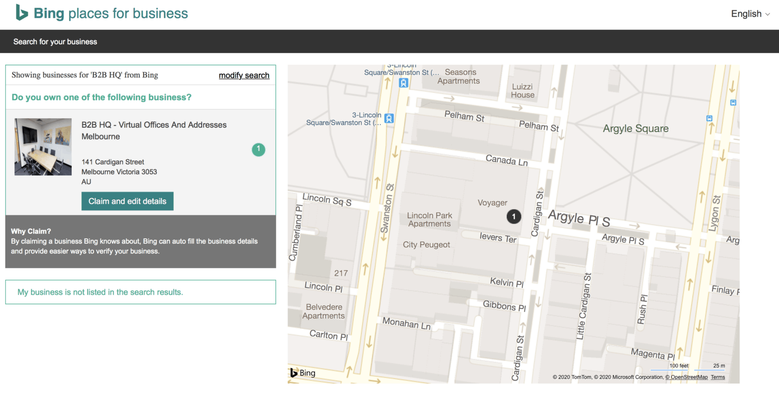 Bing Places Lists B2B HQ Virtual Offices & Addresses